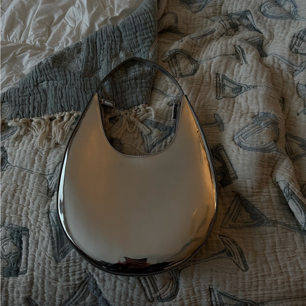 OAK + FORT Metallic Silver Shoulder Bag